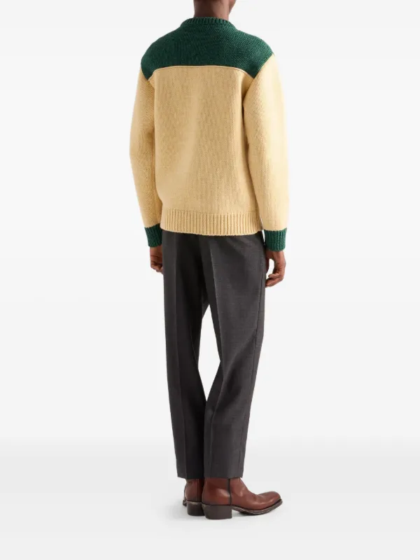 PRADA 新品Wool and viscose sweater Prada Wool Sweater | Yellow | FARFETCH