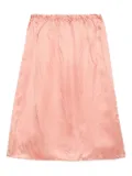 Prada elasticated-waist silk skirt - Orange