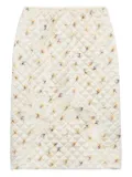 Prada floral quilted short skirt - Neutrals