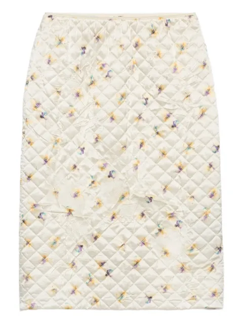 Prada floral quilted short skirt