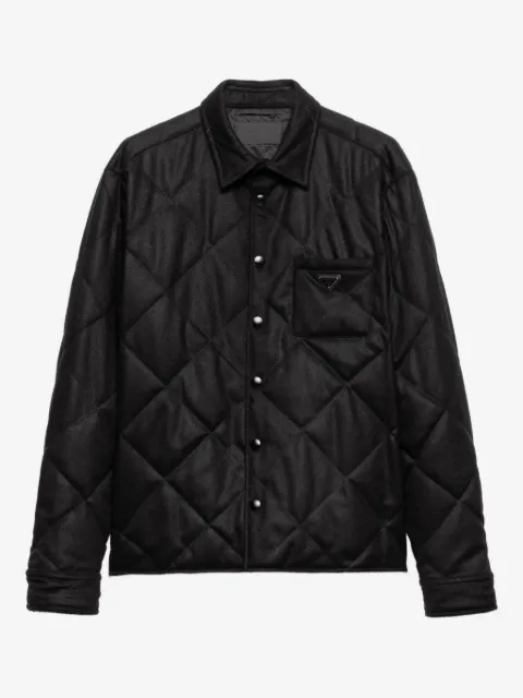 Prada padded cashmere shirt