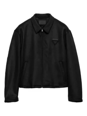 PRADA メンズジャケット Prada Down jacket with triangle logo Blue - Men | VIETTI