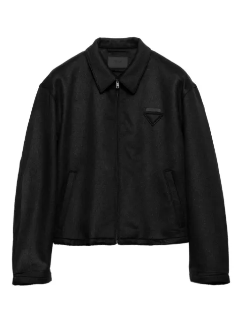 Prada logo zip-front jacket
