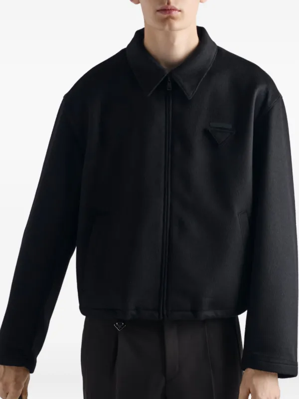 Prada ジップアップ ジャケット | ブラック | FARFETCH JP