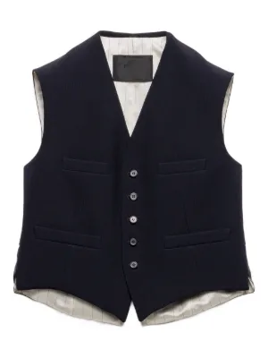 PRADA ストレッチデニム　ベスト PRADA デニムベスト トライアングルロゴ 登坂広臣さん着用
