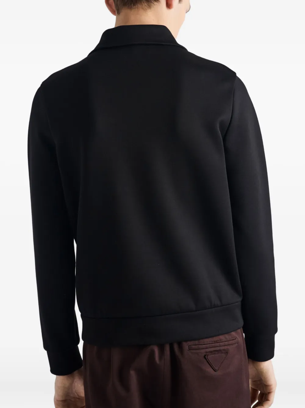 Prada Jack met rits en logo Zwart