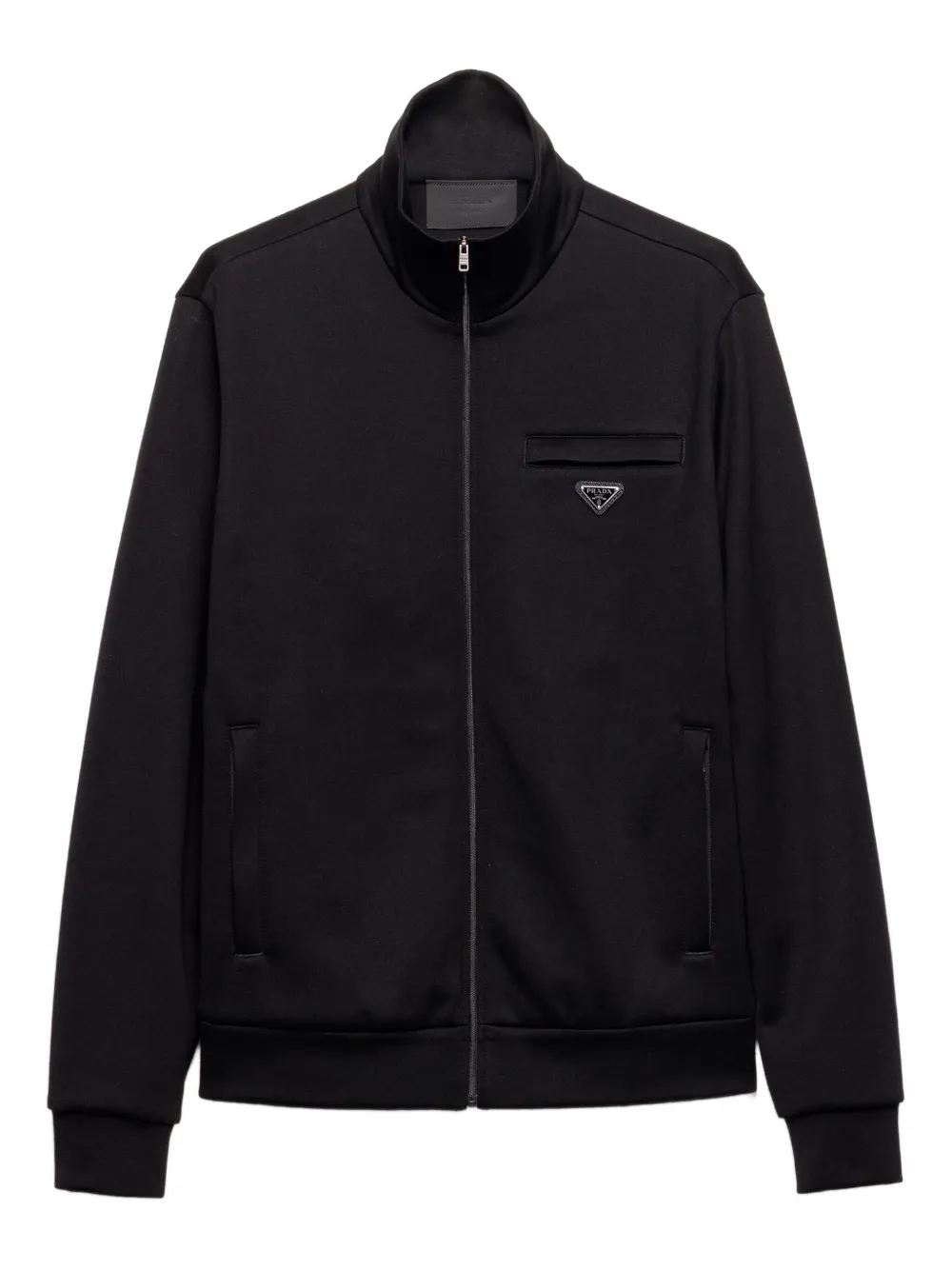Prada Jack met rits en logo Zwart