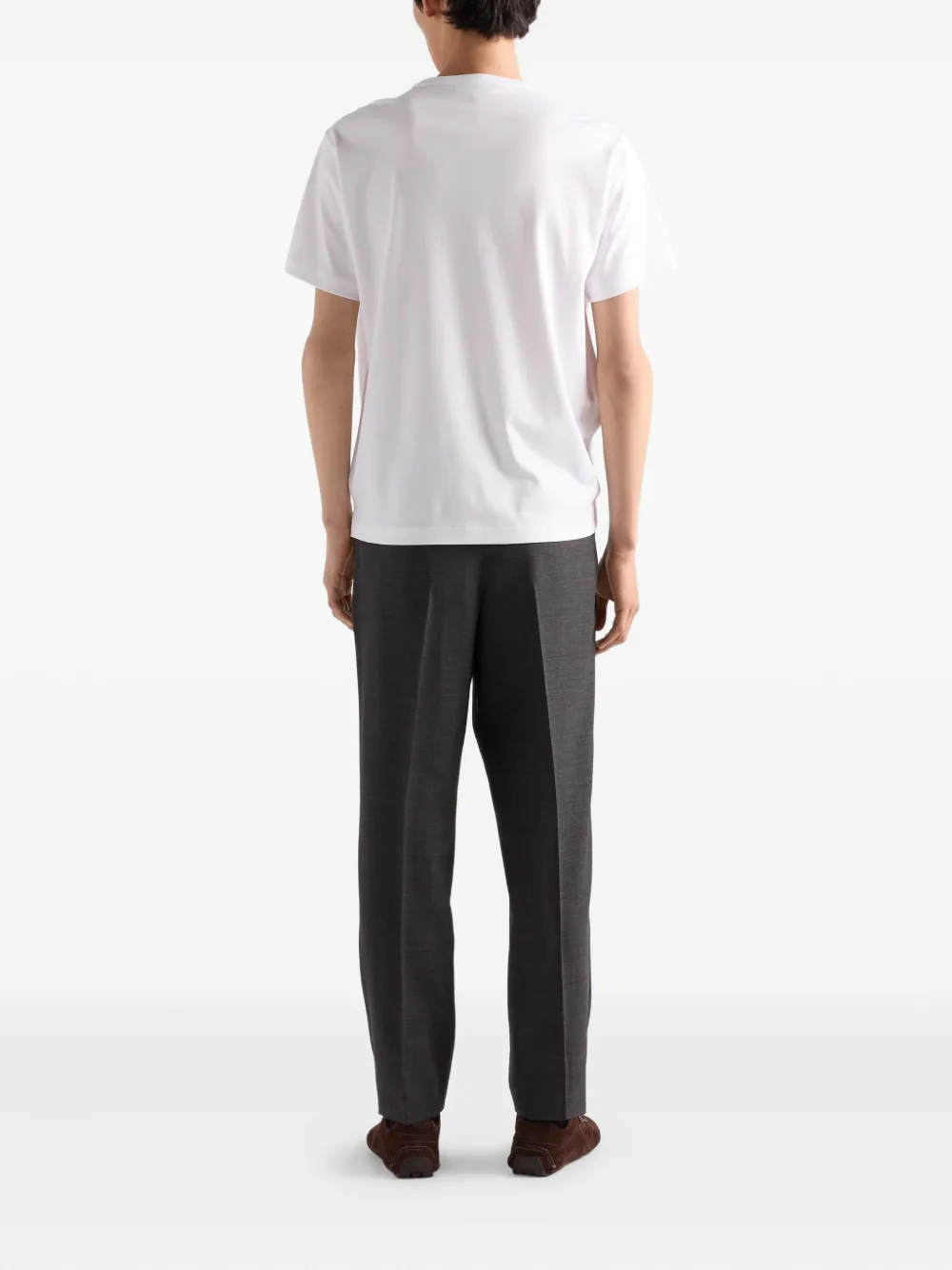 Prada logo cotton T-shirt Wit