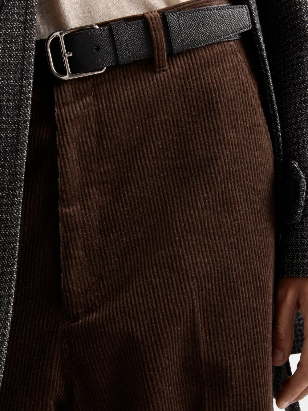 Prada corduroy straight-leg trousers Bruin