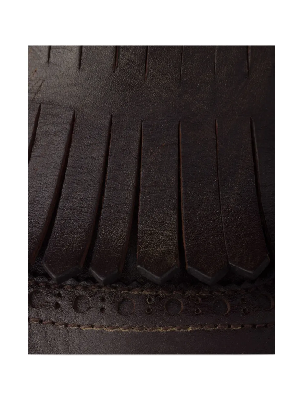 Prada fringed buckle shoes Brown