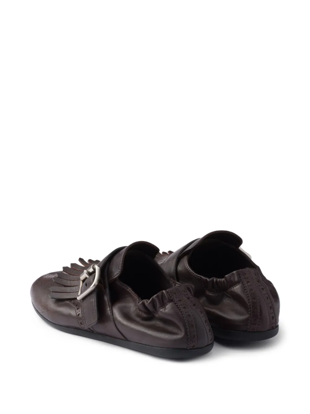 Prada fringed buckle shoes Bruin
