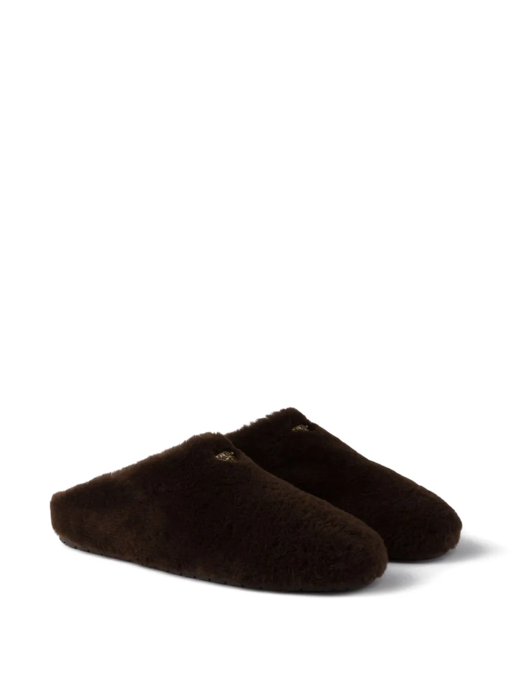 Prada suede shearling mules Brown
