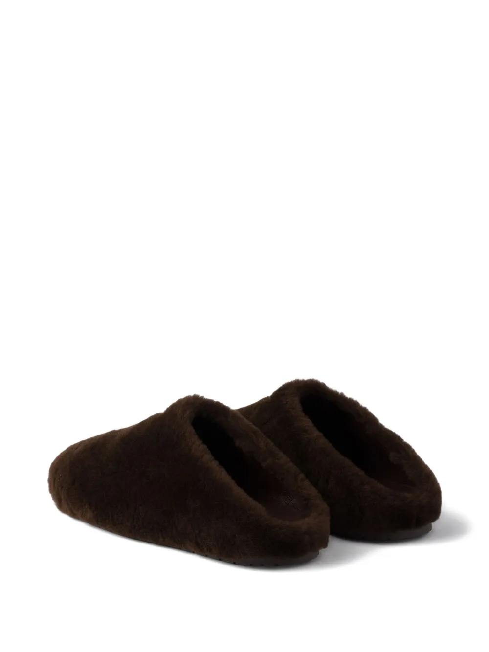 Prada suede shearling mules Brown