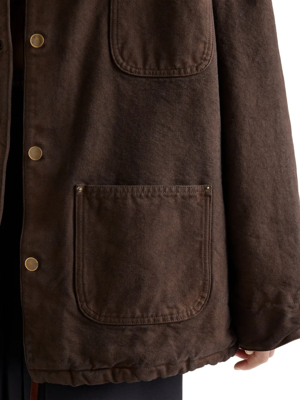 Prada Canvas jack met leren kraag Bruin