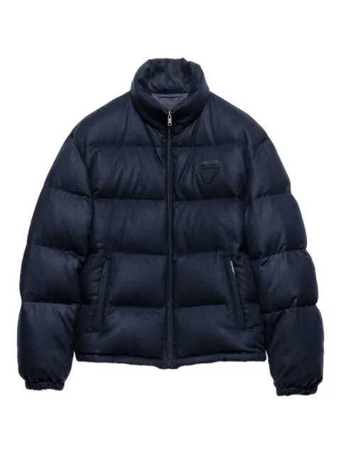Prada cashmere quilted down jacket