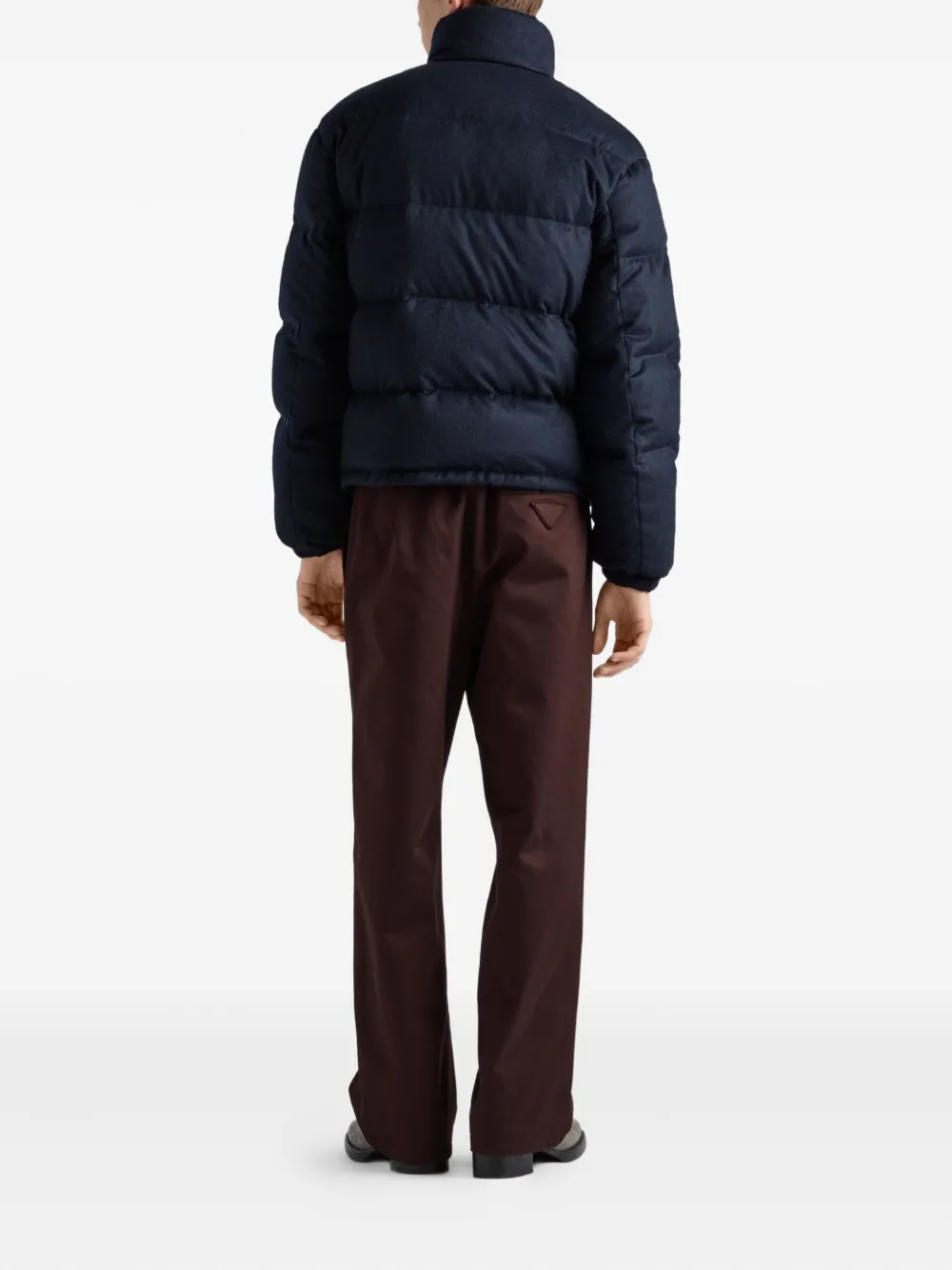 Prada cashmere quilted down jacket F0008 BLUE