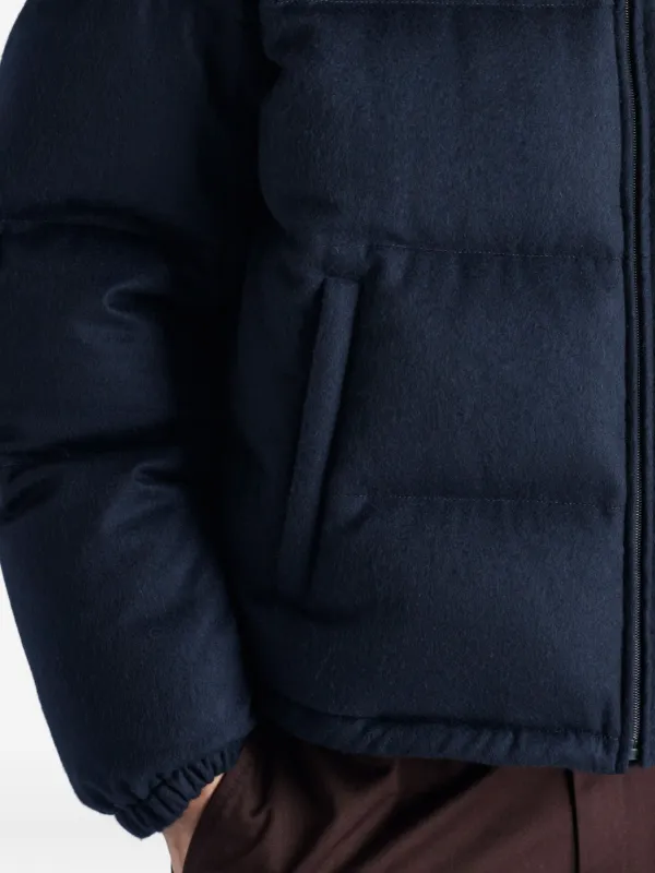 Prada medium-weight Cashmere Down Jacket | Blue | FARFETCH