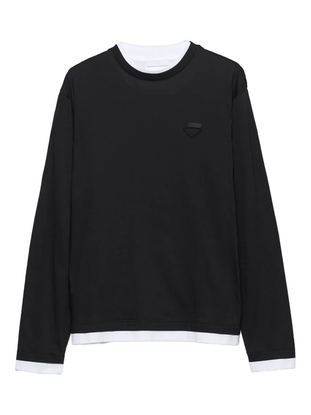 Prada camiseta con logo triangular | negro | Image 1