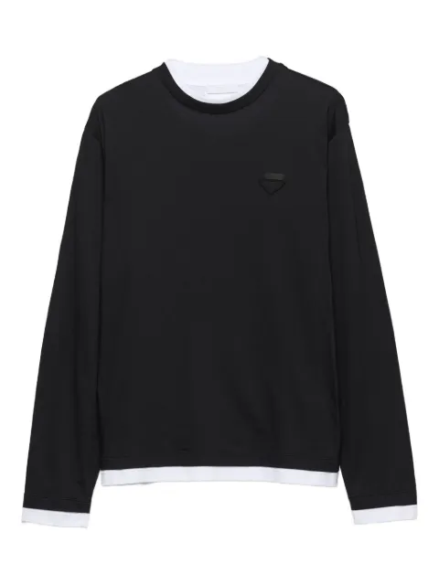 Prada triangle-logo cotton t-shirt