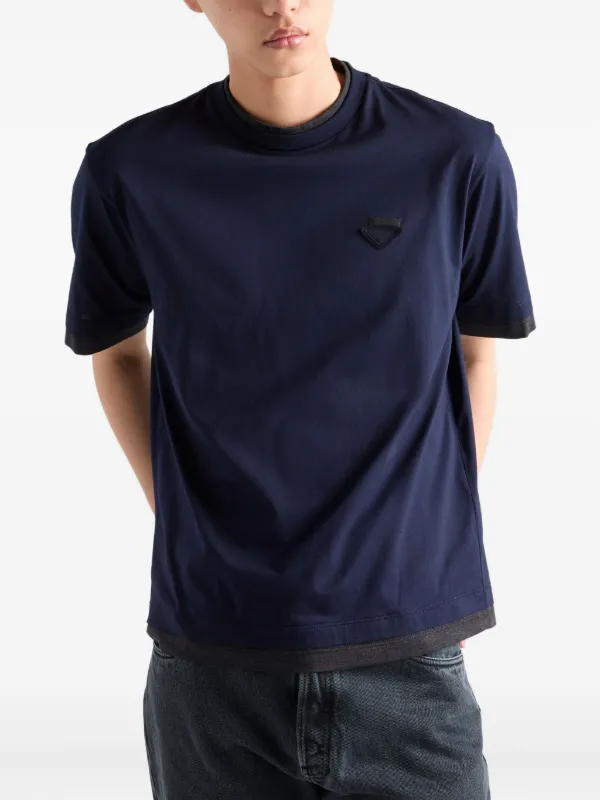 Prada ロゴ Tシャツ | ブルー | FARFETCH JP
