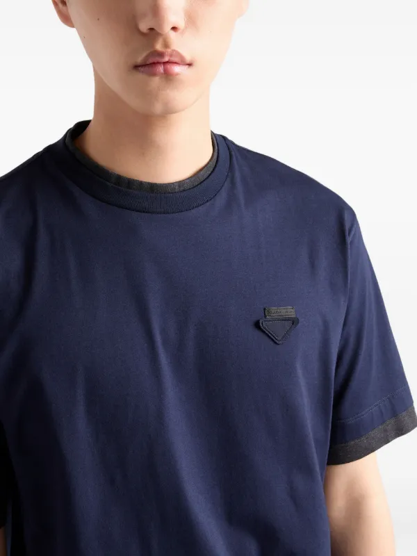 Prada ロゴ Tシャツ | ブルー | FARFETCH JP