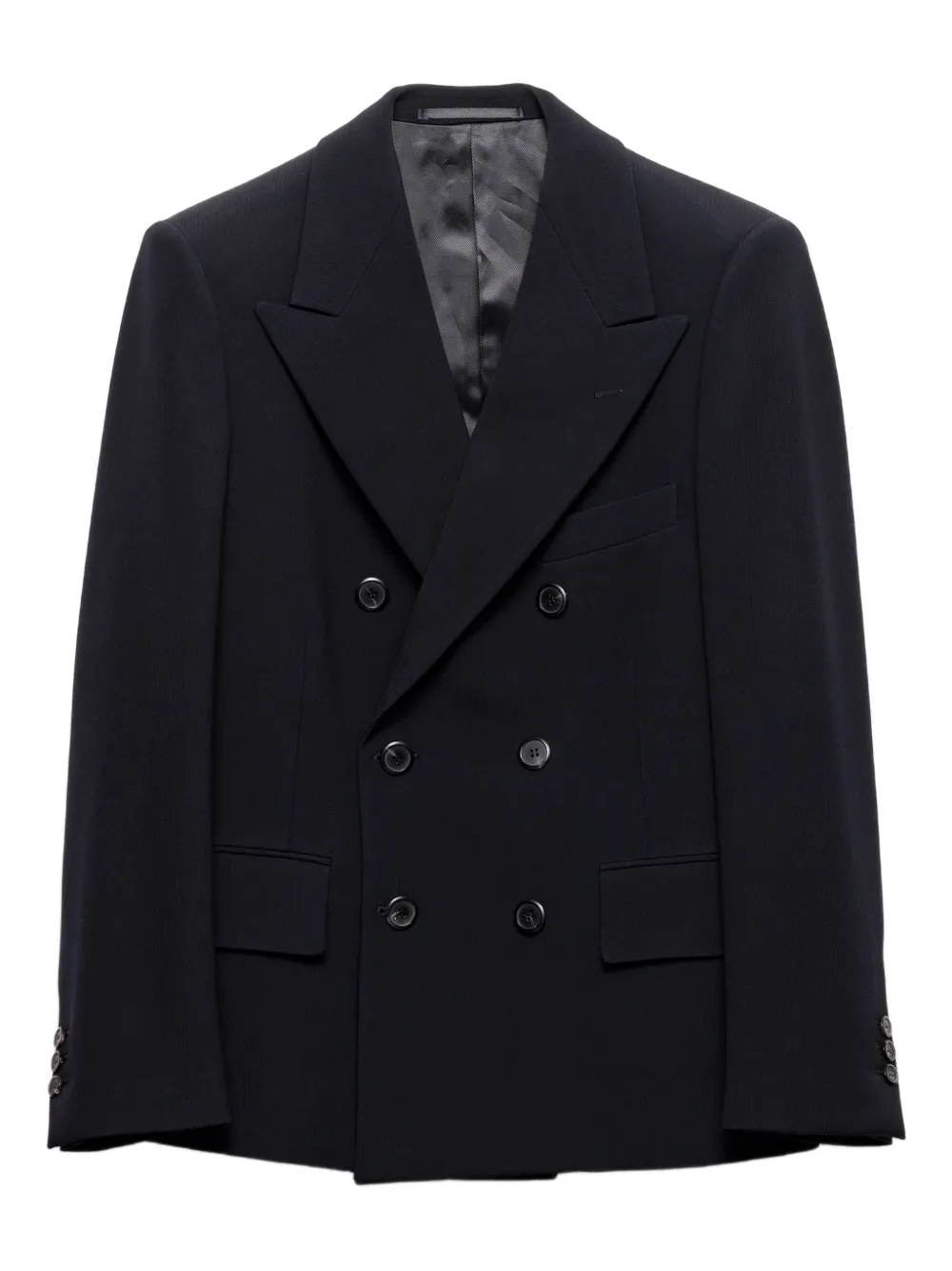 Prada Jack met logo en puntige revers Blauw