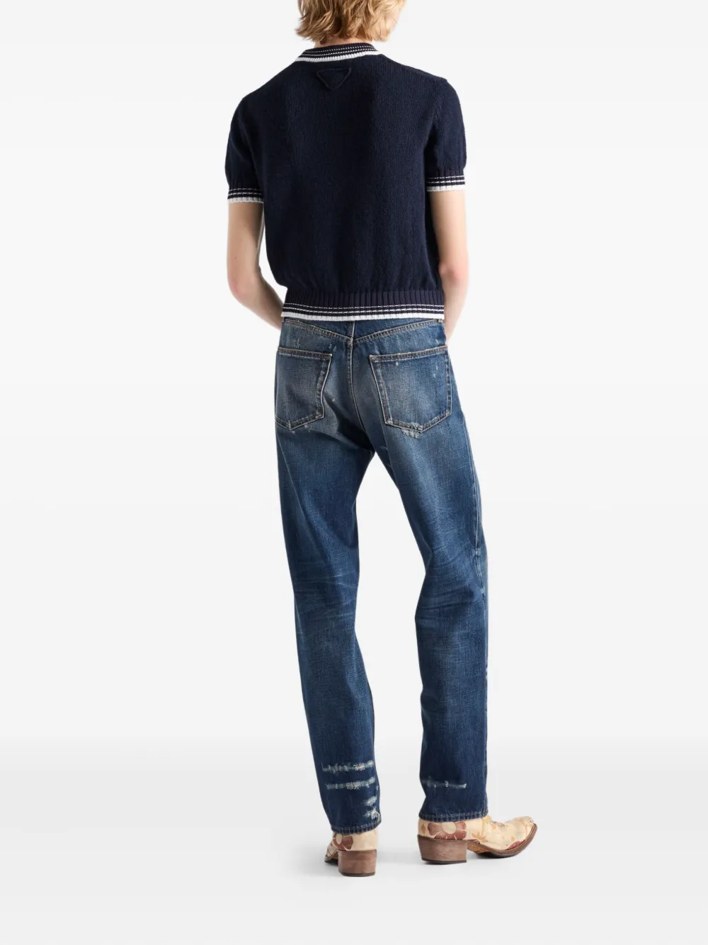 Prada Gebreide top Blauw