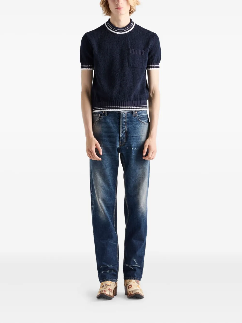 Prada Gebreide top - Blauw