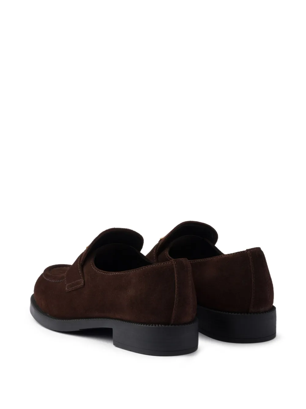 Prada suede triangle-logo loafers Bruin