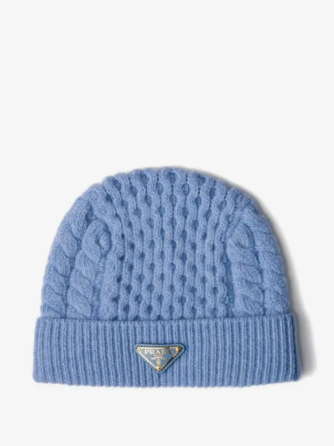 Prada cable-knit beanie