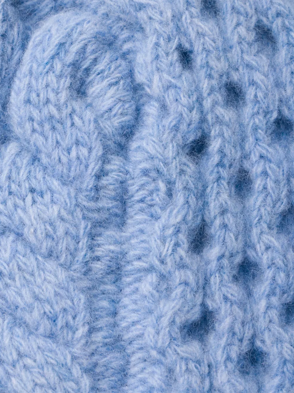 Prada Kabelgebreide muts - Blauw