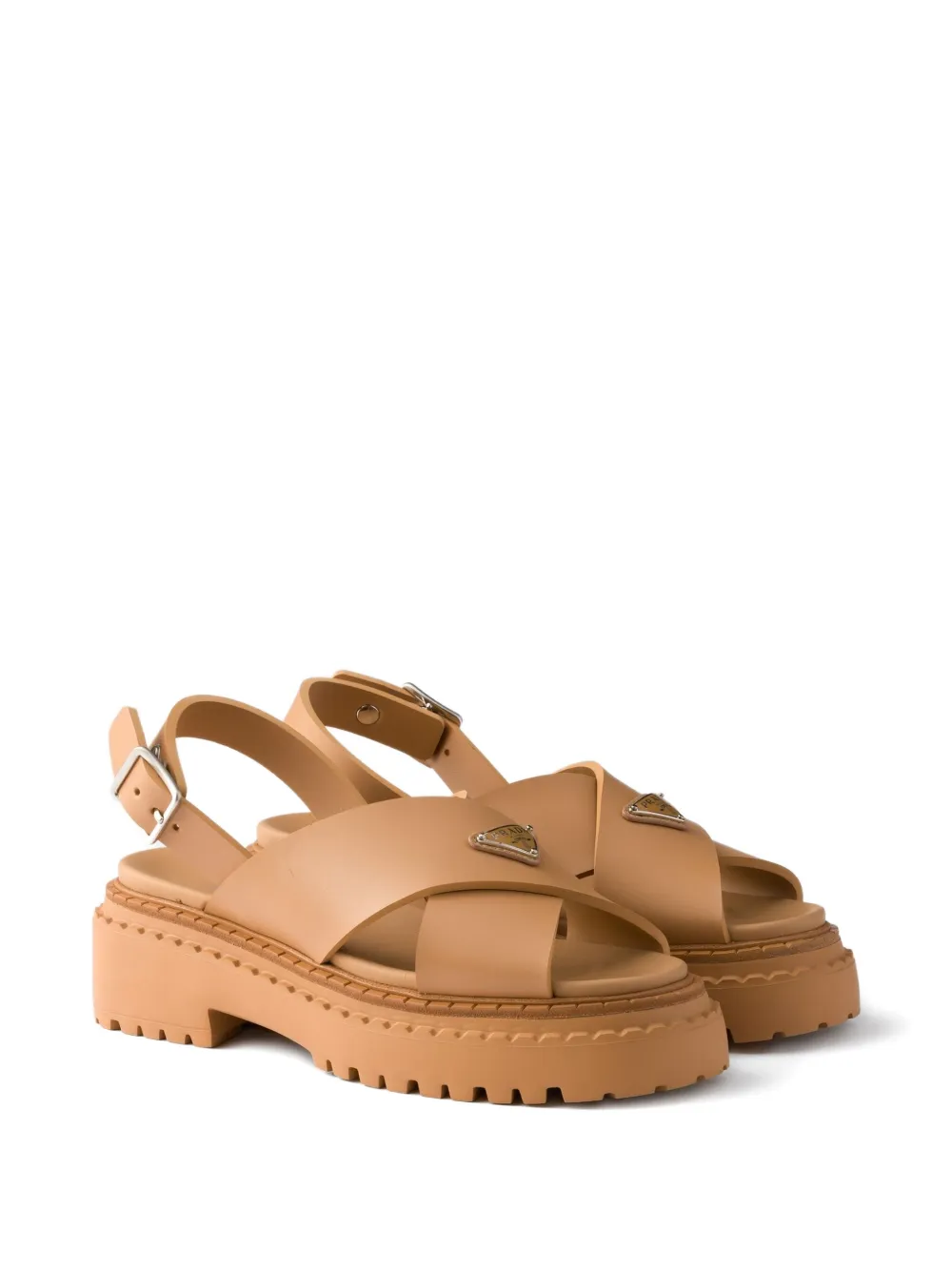 Prada 55mm cross-strap platform sandals | Flat Sandals | Image 2