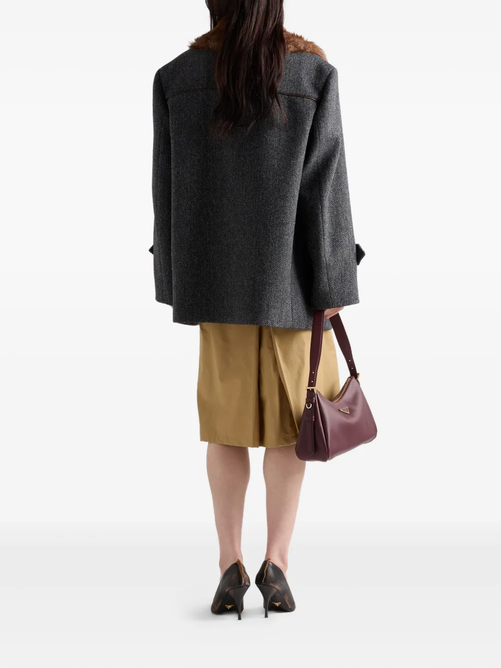プラダ　ボックススカート Prada ボックスプリーツ スカート | ニュートラル | FARFETCH JP