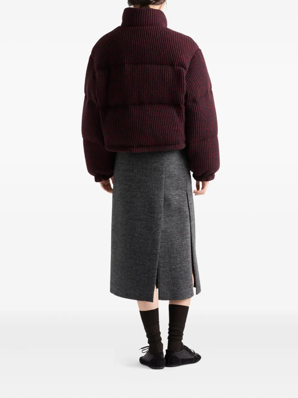  Prada Plumífero De Canalé - Rojo 
