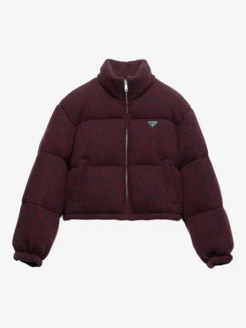 Prada cropped cashmere and wool down jacket