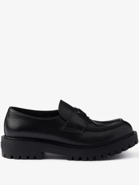 Prada leather loafers