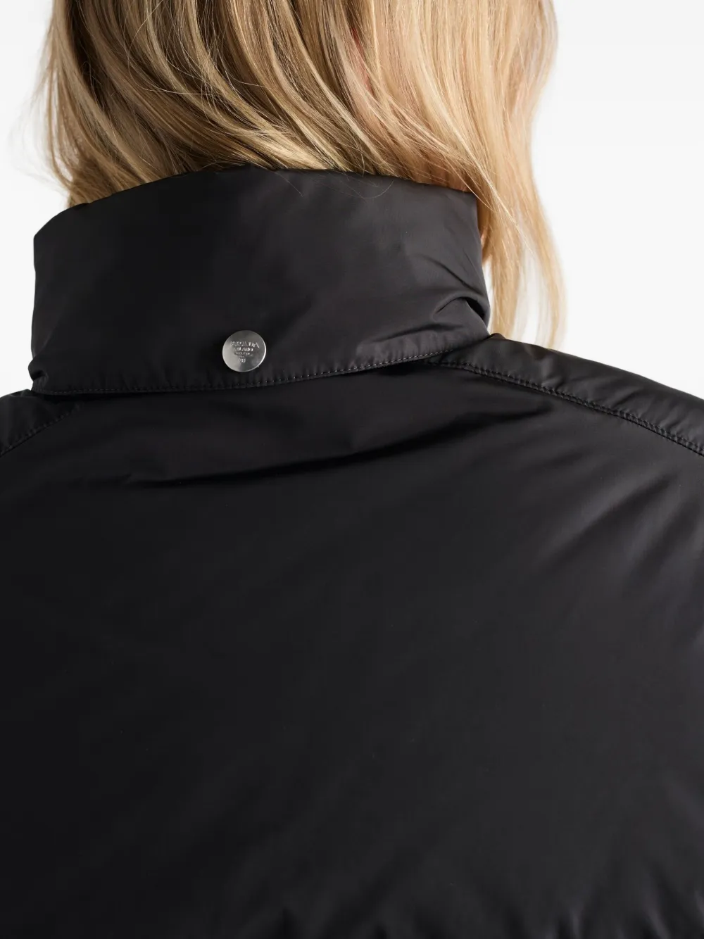 Prada Cropped-daunenjacke Mit Ringkragen In Multi