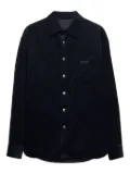 Prada corduroy patch-pocket shirt - Blue