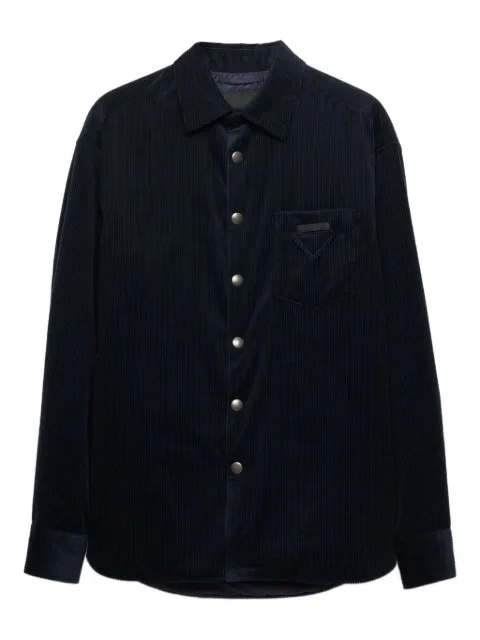 Prada corduroy patch-pocket shirt