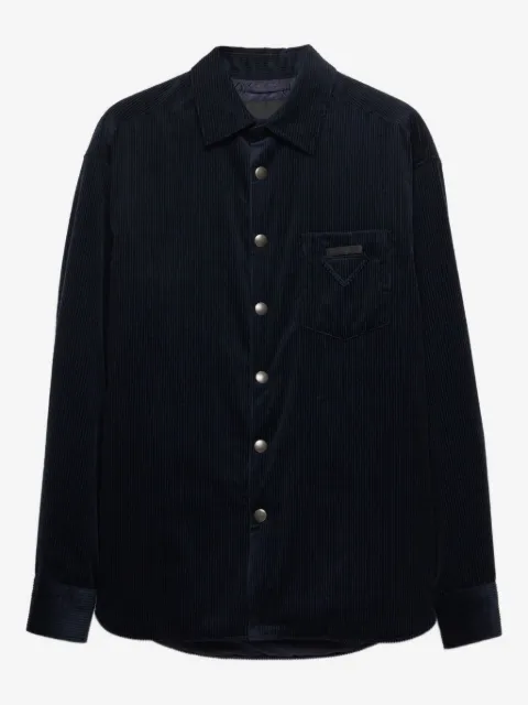 Prada corduroy patch-pocket shirt