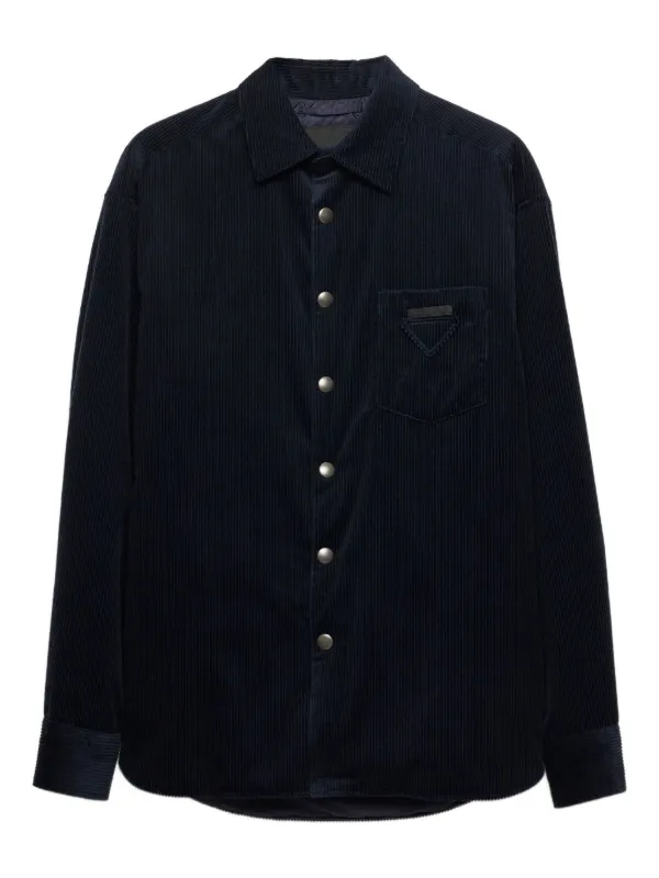 Prada コーデュロイ シャツ | ブルー | FARFETCH JP