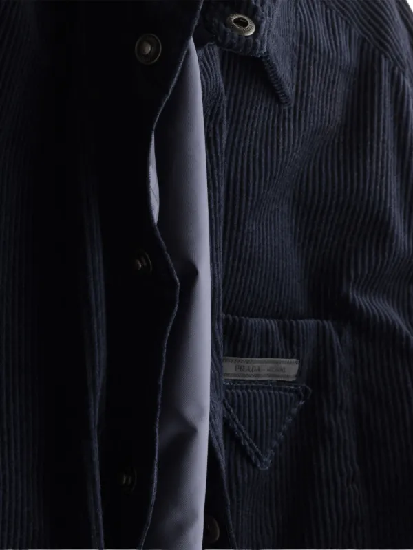 Prada コーデュロイ シャツ | ブルー | FARFETCH JP