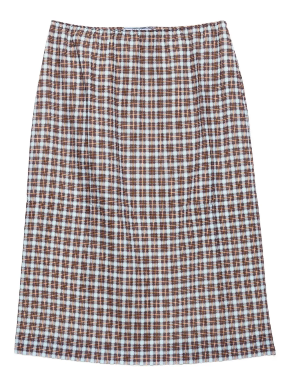 Prada check-print sheath skirt | Blue | Image 1