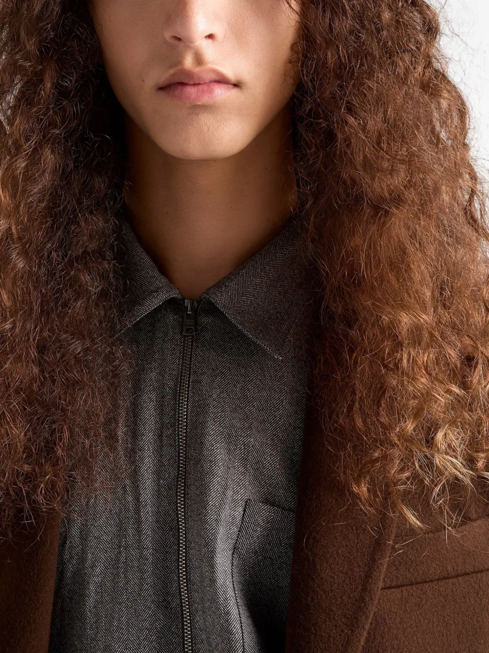 Prada Overhemd met rits Grijs