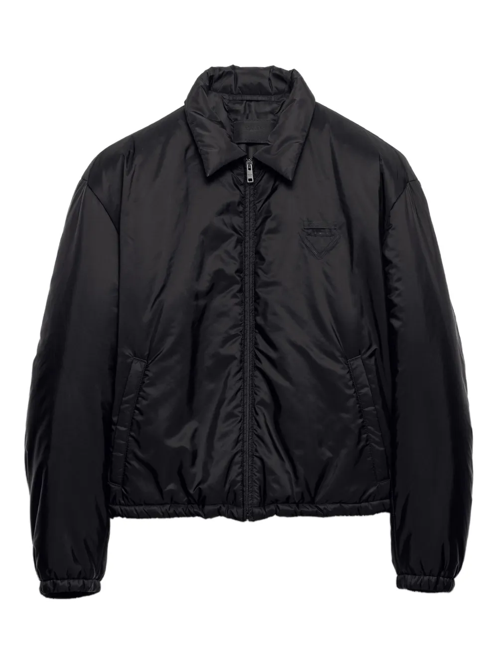 Prada triangle-logo padded jacket Zwart
