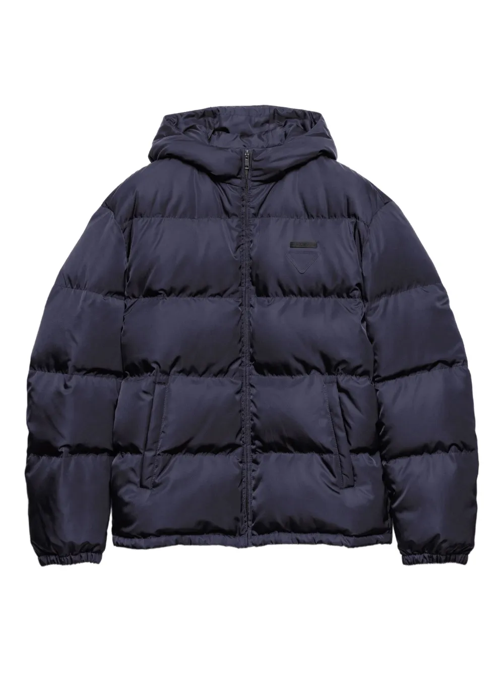 Prada hooded padded jacket Blauw