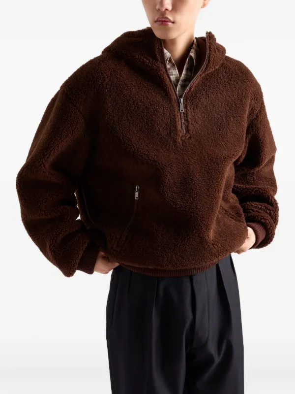 Prada Hooded zip-up Jacket | Brown | FARFETCH