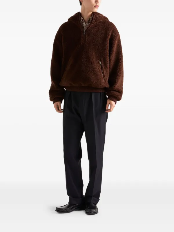 Prada Hooded zip-up Jacket | Brown | FARFETCH