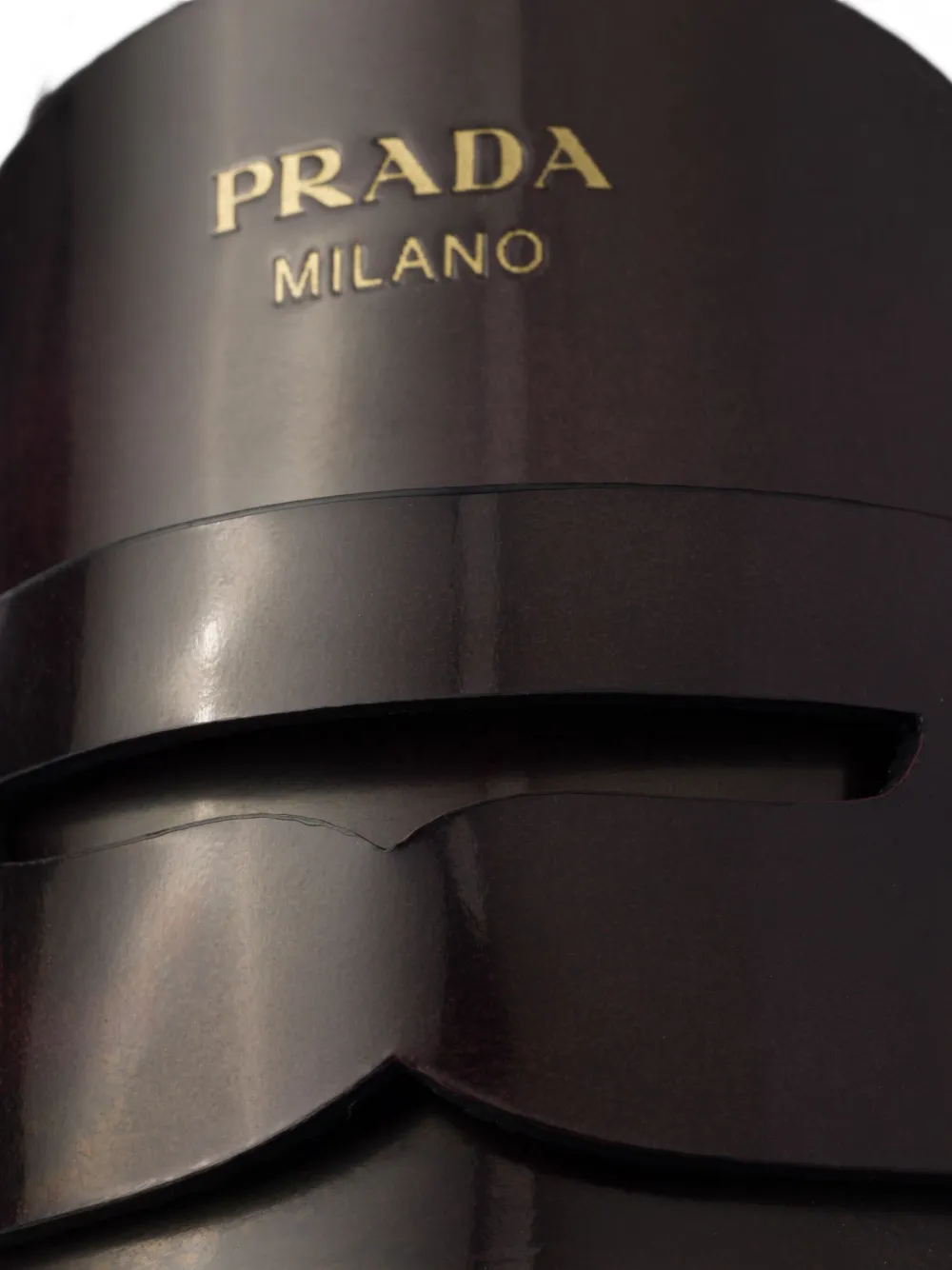 Prada Leather Loafers In Brown
