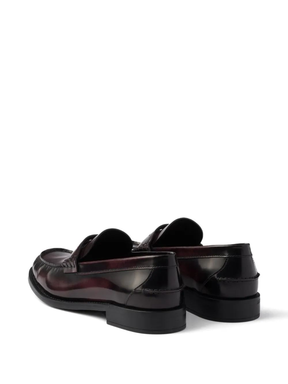 Prada Leather Loafers In Brown